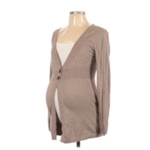 GAP maternity taupe cardigan. Size large